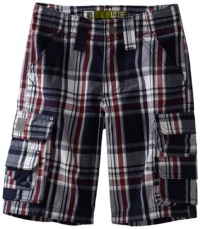 Lee Boys 2-7 Wyoming Multi Pocket Cargo Short, Navy Mccoy Plaid, 4 Regular Lee Boys 2-7 Wyoming Multi Pocket Cargo Short, Navy Mccoy Plaid, 4 Regular