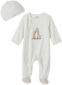 Little Me Layette Footie, Giraffe, Ivory, 6 Months Little Me Layette Footie, Giraffe, Ivory, 6 Months