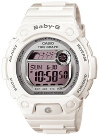 Casio Women's Baby-G BLX103-7 White Resin Quartz Watch with Digital Dial Casio Women's Baby-G BLX103-7 White Resin Quartz Watch with Digital Dial