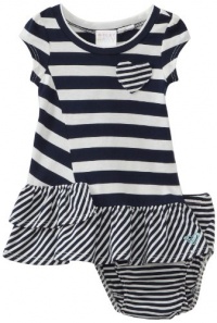 Roxy Kids Baby-Girls Infant Stay Cool Dress, Open Ocean Stripe, 6-9 Months