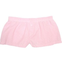 Candy Cane Pink Seersucker Stripe Cotton Boxer Shorts Candy Cane Pink Seersucker Stripe Cotton Boxer Shorts