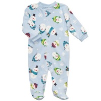 Carter's Infant Boys Blue Snowman Microfleece Sleep & Play, Size Newborn Carter's Infant Boys Blue Snowman Microfleece Sleep & Play, Size Newborn