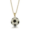 Lily Nily 18k Gold Overlay Enamel Children's Soccer Ball Pendant