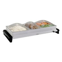 Broil King NBS-3SLP Professional Family-Size Stainless-Steel Buffet Server with Plastic Lids Broil King NBS-3SLP Professional Family-Size Stainless-Steel Buffet Server with Plastic Lids