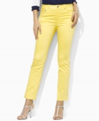 Crafted in lustrous cotton sateen with a hint of stretch for comfort, Lauren by Ralph Lauren's classic petite pants are rendered in a chic ankle-length silhouette for modern style. (Clearance) Crafted in lustrous cotton sateen with a hint of stretch for comfort, Lauren by Ralph Lauren's classic petite pants are rendered in a chic ankle-length silhouette for modern style. (Clearance)