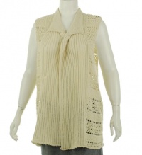 Calvin Klein Jeans Women's Plus-Size Open Crochet Sweater, Sandstone, 3X Calvin Klein Jeans Women's Plus-Size Open Crochet Sweater, Sandstone, 3X
