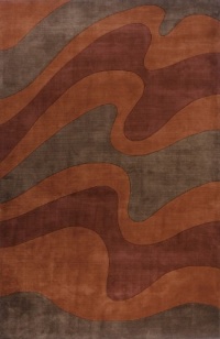 Area Rug 2x3 Rectangle Contemporary Rust Color - Momeni New Wave Rug from RugPal