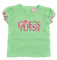 GUESS Infant Girls Lime Green Floral Print T-Shirt (18M) GUESS Infant Girls Lime Green Floral Print T-Shirt (18M)