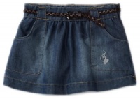 Baby Phat - Kids Girls 2-6x Skort with Braided Belt, Medium Wash, 4 Baby Phat - Kids Girls 2-6x Skort with Braided Belt, Medium Wash, 4