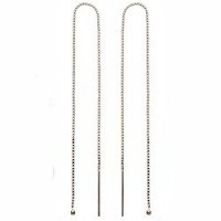 Sterling Silver Ear Threads Threaders 6 Inch / Add A Bead