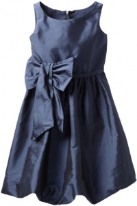 Us Angels Girls 7-16 Bow Bubble Dress, Navy, 10