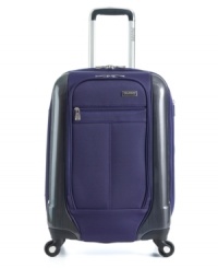 The best of both worlds-a unique, lightweight hybrid design combines a softside construction with hardside paneling for superior protection and incredible packing flexibility. Set on easy-glide spinners, this universal carry-on goes where you go with ease & versatility, sporting a fully-lined interior with suiter system and padded tie-down strap. Limited lifetime warranty. The best of both worlds-a unique, lightweight hybrid design combines a softside construction with hardside paneling for superior protection and incredible packing flexibility. Set on easy-glide spinners, this universal carry-on goes where you go with ease & versatility, sporting a fully-lined interior with suiter system and padded tie-down strap. Limited lifetime warranty.