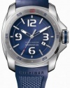 Tommy Hilfiger Men's 1790771 Sport Blue Double Layer Dial on Blue Silicon Strap Watch