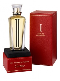 L'HeureConvoiteé, the second hour, it is time to redden lips, to make the fabrics rustle, to make the backbone tremble and to blush the cheekbones. It is the hour of the lovers parade. A fragrance which recalls the smell of a theatre box, a stage, a lipstick. A floral and spicy fragrance around the carnation, with Iris notes, velvety and powdery notes, to make the cheeks turn red. 2.5 oz. L'HeureConvoiteé, the second hour, it is time to redden lips, to make the fabrics rustle, to make the backbone tremble and to blush the cheekbones. It is the hour of the lovers parade. A fragrance which recalls the smell of a theatre box, a stage, a lipstick. A floral and spicy fragrance around the carnation, with Iris notes, velvety and powdery notes, to make the cheeks turn red. 2.5 oz.