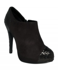 Like a dark night that's sprinkled with sparkling stars. Rampage's Harvey shooties shine with a glitter covered heel and capped toe. Like a dark night that's sprinkled with sparkling stars. Rampage's Harvey shooties shine with a glitter covered heel and capped toe.