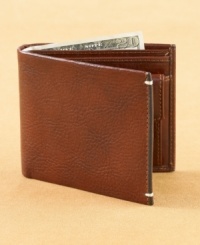 With space to hold all your essentials, isn't it time you upgraded to this smooth leather wallet from Tasso Elba? With space to hold all your essentials, isn't it time you upgraded to this smooth leather wallet from Tasso Elba?