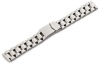 Hadley-Roma Men's MB4486RWSE 20 20-mm Solid Link Stainless Steel Watch Strap
