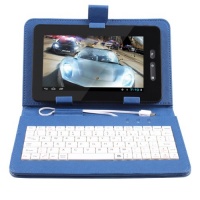 AGPtek PU Leather Style Stand Case (blue) with Mini USB Keyboard for 7 inch Tablet PDA Android PC AGPtek PU Leather Style Stand Case (blue) with Mini USB Keyboard for 7 inch Tablet PDA Android PC