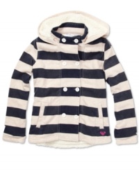 The wind-blown style of this cozy hoodie from Roxy will complement her sweet, sun-kissed look, even when the temperature goes down. The wind-blown style of this cozy hoodie from Roxy will complement her sweet, sun-kissed look, even when the temperature goes down.