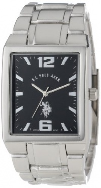 U.S. Polo Assn. Classic Men's USC80035 Rectangular Black Dial Metal Link Watch U.S. Polo Assn. Classic Men's USC80035 Rectangular Black Dial Metal Link Watch