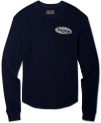 Show your pride for your ride with this warm Triumph logo thermal from Lucky Brand Jeans. Show your pride for your ride with this warm Triumph logo thermal from Lucky Brand Jeans.