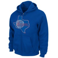 Texas Rangers Royal Silver Era Retro Logo Full-Zip Hooded Sweatshirt Texas Rangers Royal Silver Era Retro Logo Full-Zip Hooded Sweatshirt
