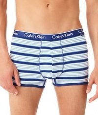 Calvin Klein Men's Ck One Cotton Trunk, Tricolor/Soft Aqua, Medium Calvin Klein Men's Ck One Cotton Trunk, Tricolor/Soft Aqua, Medium