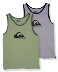 Catch the wave. This Quiksilver tank top is the ultimate in casual, carefree cool. Catch the wave. This Quiksilver tank top is the ultimate in casual, carefree cool.