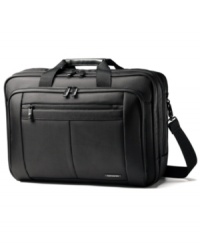A bag that minds your business... for you! Even more room for everything you need when working away from home with a front organizer panel, quick stash feature and padded laptop compartment. You'll never have to worry about tight squeezes or over-packing, this brief offers space for all of the tech accessories you need. 3-year warranty. A bag that minds your business... for you! Even more room for everything you need when working away from home with a front organizer panel, quick stash feature and padded laptop compartment. You'll never have to worry about tight squeezes or over-packing, this brief offers space for all of the tech accessories you need. 3-year warranty.
