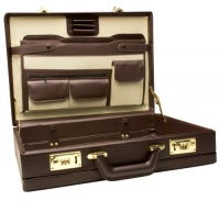 RoadPro CAP-003PM/BN Premium Brown Leather-Like Expandable Briefcase RoadPro CAP-003PM/BN Premium Brown Leather-Like Expandable Briefcase