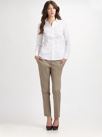 EXCLUSIVELY AT SAKS. A beloved basic in comfortable stretch cotton offering a superb fit. Button closureZip frontFront coin pocketSlash back pocketsFully linedAbout 29 long96% cotton/4% elastane/li> Machine washMade in Italy Model shown is 5'10½ (179cm) wearing US size Small. EXCLUSIVELY AT SAKS. A beloved basic in comfortable stretch cotton offering a superb fit. Button closureZip frontFront coin pocketSlash back pocketsFully linedAbout 29 long96% cotton/4% elastane/li> Machine washMade in Italy Model shown is 5'10½ (179cm) wearing US size Small.