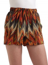 THE LOOKAllover tribal-inspired printElastic waistDraped overlay in frontAngled pocketsTHE FITInseam, about 14THE MATERIALSilkCARE & ORIGINDry cleanImportedModel shown is 5'10 (177cm) wearing US size Small. THE LOOKAllover tribal-inspired printElastic waistDraped overlay in frontAngled pocketsTHE FITInseam, about 14THE MATERIALSilkCARE & ORIGINDry cleanImportedModel shown is 5'10 (177cm) wearing US size Small.