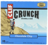 Clif Crunch Granola Bar, Chocolate Chip, 5 Two-Bar Pouches