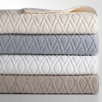Luxuriously soft and absorbent, this collection of Cross Diamond towels are made from plush, Turkish cotton. Coordinates with Hudson Park solid color rugs, premier towels and shower curtains. Luxuriously soft and absorbent, this collection of Cross Diamond towels are made from plush, Turkish cotton. Coordinates with Hudson Park solid color rugs, premier towels and shower curtains.