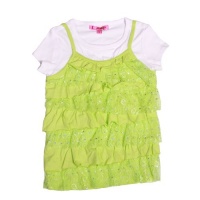 Energie Girls Mock Tank T-Shirt Top (7, Lime Green)