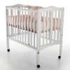 Dream On Me 2 in 1 Lightweight Folding Portable Stationary Side Crib, White