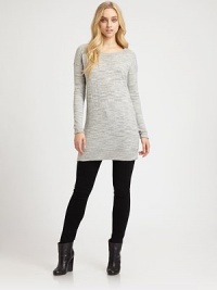 The ultimate casual-cool wardrobe essential, with extra soft cotton for superior comfort. Ribbed boatneckV-shaped center shirring detailDropped shouldersLong sleeves with turn-back cuffsTurn-back hem with exposed seamsAbout 17½ from natural waist68% cotton/32% viscoseDry clean or hand washImportedModel shown is 5'9 (176cm) wearing US size Small. The ultimate casual-cool wardrobe essential, with extra soft cotton for superior comfort. Ribbed boatneckV-shaped center shirring detailDropped shouldersLong sleeves with turn-back cuffsTurn-back hem with exposed seamsAbout 17½ from natural waist68% cotton/32% viscoseDry clean or hand washImportedModel shown is 5'9 (176cm) wearing US size Small.