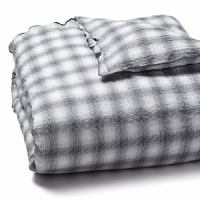 Vera Wang Crinkle Plaid Queen Duvet Cover