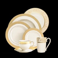 Lenox Westchester Gold Banded Ivory China Saucer Lenox Westchester Gold Banded Ivory China Saucer