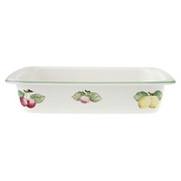 This cheerful collection combines delicious designs to be mixed & matched to create a tempting display for your table. Villeroy & Boch has developed a new glaze to bakeware that actually repels baked-on food! Cleans in seconds, no scouring necessary. Use with silicone or plastic servers, clean with a soft sponge. Oven, microwave and dishwasher safe. 12 inches. This cheerful collection combines delicious designs to be mixed & matched to create a tempting display for your table. Villeroy & Boch has developed a new glaze to bakeware that actually repels baked-on food! Cleans in seconds, no scouring necessary. Use with silicone or plastic servers, clean with a soft sponge. Oven, microwave and dishwasher safe. 12 inches.