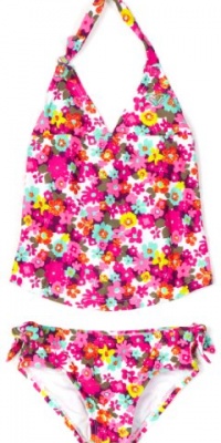 Roxy Kids Girls 2-6x Teenie Wahine Halter Tiki Tri Tank, Multicolor Floral Print, 4 Roxy Kids Girls 2-6x Teenie Wahine Halter Tiki Tri Tank, Multicolor Floral Print, 4