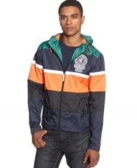 Do it up in colorful sporty style with this Rocawear jacket. Do it up in colorful sporty style with this Rocawear jacket.
