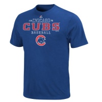 MLB Mens Chicago Cubs Charge The Mound Deep Royal Short Sleeve Basic Tee By Majestic MLB Mens Chicago Cubs Charge The Mound Deep Royal Short Sleeve Basic Tee By Majestic