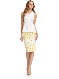 THE LOOKAllover geometric-inspired printFlat frontPencil shapeSide zip closureDual vents in back hemTHE FITAbout 25 from waist to hemTHE MATERIAL54% viscose/44% cotton/2% elastaneCARE & ORIGINDry cleanImportedModel shown is 5'10½ (179cm) wearing US size 4. THE LOOKAllover geometric-inspired printFlat frontPencil shapeSide zip closureDual vents in back hemTHE FITAbout 25 from waist to hemTHE MATERIAL54% viscose/44% cotton/2% elastaneCARE & ORIGINDry cleanImportedModel shown is 5'10½ (179cm) wearing US size 4.