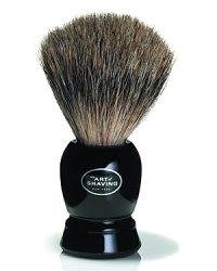 The Art of Shaving manufactures and handcrafts each Shaving Brush using only the finest badger hair available. All of our brush handles are designed for elegance and durability, as well as for their comfortable shape. For optimum results: Prepare your skin with Pre-Shave Oil. Apply Shaving Cream with Shaving Brush to generate a rich warm lather, soften and lift the beard, open pores, bring sufficient water to the skin and gently exfoliate. Soothe, refresh and regenerate the skin after shaving with After-Shave Balm. The Art of Shaving manufactures and handcrafts each Shaving Brush using only the finest badger hair available. All of our brush handles are designed for elegance and durability, as well as for their comfortable shape. For optimum results: Prepare your skin with Pre-Shave Oil. Apply Shaving Cream with Shaving Brush to generate a rich warm lather, soften and lift the beard, open pores, bring sufficient water to the skin and gently exfoliate. Soothe, refresh and regenerate the skin after shaving with After-Shave Balm.