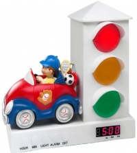 Stoplight Sleep Enhancing Clock, Red and Blue Sports Car