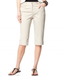Somewhere between capris and bermuda shorts, Style&co.'s cropped pants give you a sleek, refined silhouette - a perfect base for all your spring looks! (Clearance) Somewhere between capris and bermuda shorts, Style&co.'s cropped pants give you a sleek, refined silhouette - a perfect base for all your spring looks! (Clearance)