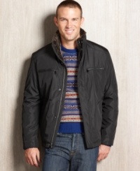 Bolster up your basic outdoor look with this water-resistant Marc New York coat with faux-fur lining for added warmth. Bolster up your basic outdoor look with this water-resistant Marc New York coat with faux-fur lining for added warmth.