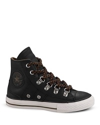 Boot up for fall! This updated sneaker adds hinged eyelets and two-tone woven laces for a seriously sturdy look. Boot up for fall! This updated sneaker adds hinged eyelets and two-tone woven laces for a seriously sturdy look.