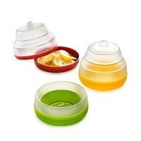 Frugal? Or just plain sensible? The Veggie Savor Set is a revolution in storage. Store leftover onions, lemons, tomatoes, peppers and more in these three convenient storage vessels. And best yet, save space when you're done. Frugal? Or just plain sensible? The Veggie Savor Set is a revolution in storage. Store leftover onions, lemons, tomatoes, peppers and more in these three convenient storage vessels. And best yet, save space when you're done.